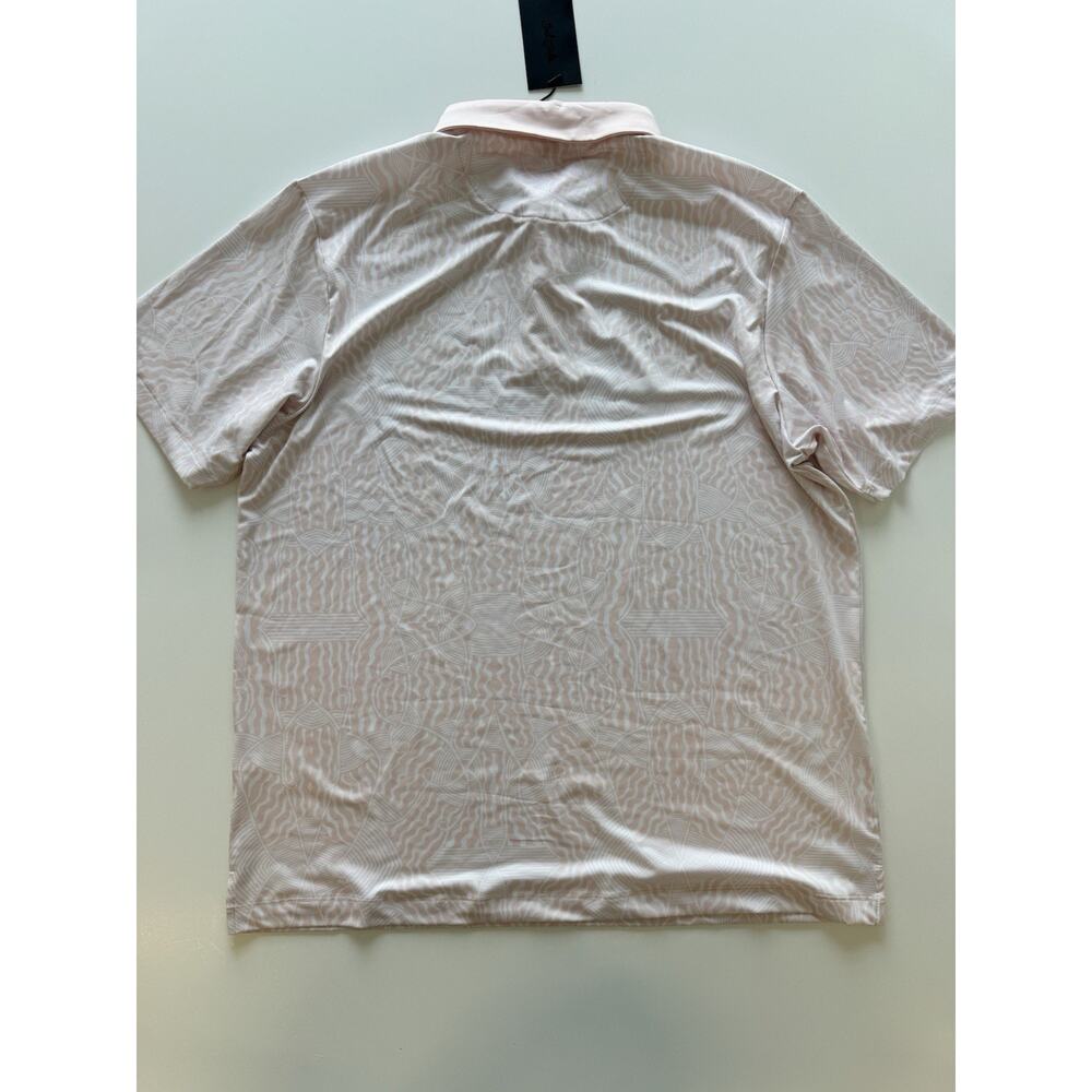 Bad Birdie Peru Nights Men's XL Golf Polo Shirt Pink Geometric - Picture 3 of 4